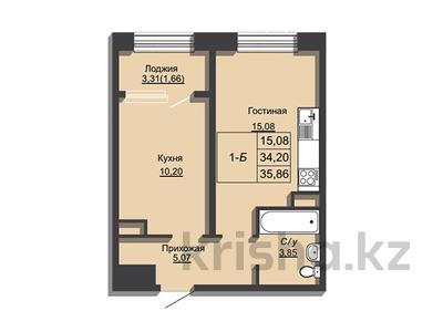 1 комната, 35.86 м², ЖК Maxima City, Алматы, Жетысуский р-н, пр. Райымбека уч. 241 от 22 950 400 〒