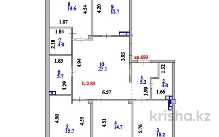 5-комнатная квартира · 122.7 м² · 4/10 этаж, Туркестан 10 за ~ 104.3 млн ₸ в Астане, Есильский р-н — фото 2