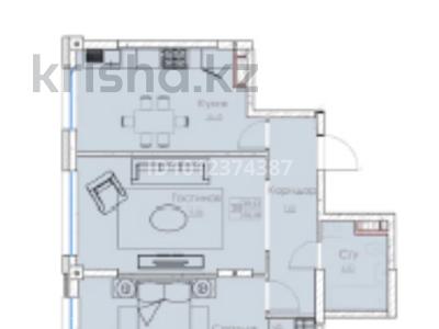 2-бөлмелі пәтер · 69.8 м² · 3/5 қабат, мкр Нуршашкан (Колхозши), Алатау 36, бағасы: 37 млн ₸ в Алматы, Турксибский р-н