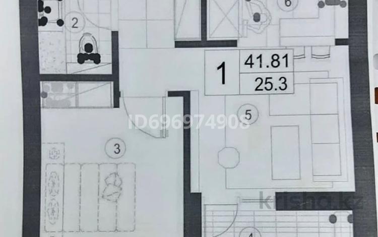 1-комнатная квартира, 41.8 м², 7/7 этаж, А. Байтурсынова 37/3 за 16 млн 〒 в Астане, Алматы р-н — фото 2