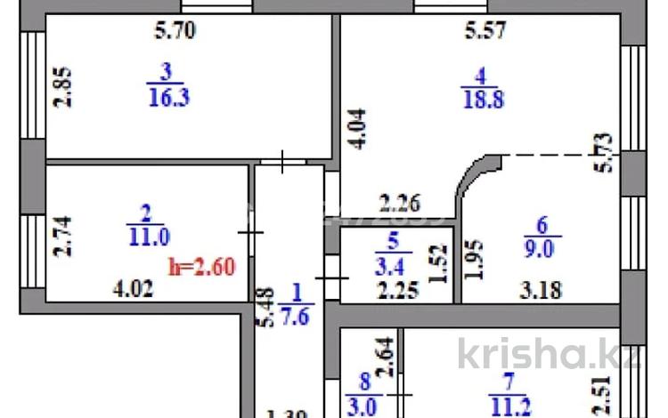 4-комнатная квартира · 82 м² · 4/5 этаж, Абая 71 за 35 млн ₸ в Астане, р-н Байконур — фото 2