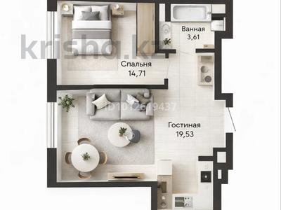 2-бөлмелі пәтер · 45 м² · 6/9 қабат, Шамши Калдаяков 16, бағасы: 32 млн ₸ в Астане, Сарайшык р-н
