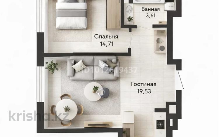 2-бөлмелі пәтер · 45 м² · 6/9 қабат, Шамши Калдаяков 16, бағасы: 32 млн ₸ в Астане, Сарайшык р-н — фото 2