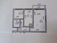 2-бөлмелі пәтер · 43.1 м² · 2/4 қабат, Абая 40, бағасы: 11 млн 〒 в Балхаше