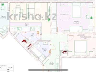 3-бөлмелі пәтер · 91 м² · 16/16 қабат, Навои 39, бағасы: 60 млн 〒 в Алматы, Ауэзовский р-н