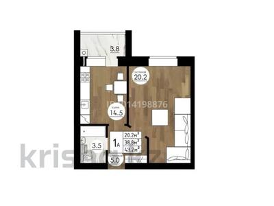 1-бөлмелі пәтер · 43.2 м² · 2/5 қабат, Алтын орда ш/а. 2Г — проспект А. Молдагуловой , рядом Далида Плаза, бағасы: 11 млн ₸ в Актобе, мкр. Алтын орда