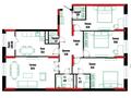 4-комнатная квартира · 140 м² · 7/17 этаж, Бухар жырау 12/3 за 86 млн ₸ в Астане, Есильский р-н