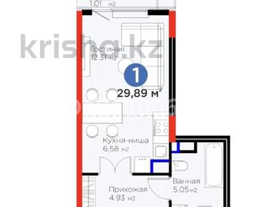 1-комнатная квартира · 29.89 м² · 3/9 этаж, Просп. Каныша Сатпаева за ~ 16.4 млн ₸ в Атырау, мкр Авангард-2