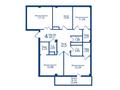 4-бөлмелі пәтер · 106.5 м², ​Микрорайон Оазис, участок 44, бағасы: ~ 30.5 млн ₸ в Караганде — фото 3