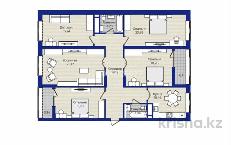 5-бөлмелі пәтер · 142 м² · 9/9 қабат, Туран 83/2, бағасы: 120 млн ₸ в Астане, Нура р-н — фото 2