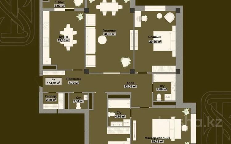 4-бөлмелі пәтер · 155 м² · 3 қабат, мкр. Алтын орда, саздинское лесничество 228/7, бағасы: ~ 57.4 млн ₸ в Актобе — фото 2