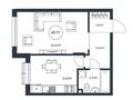 1-комнатная квартира · 45.77 м², Сейдимбек 102 за ~ 37.5 млн ₸ в Алматы, Наурызбайский р-н — фото 3