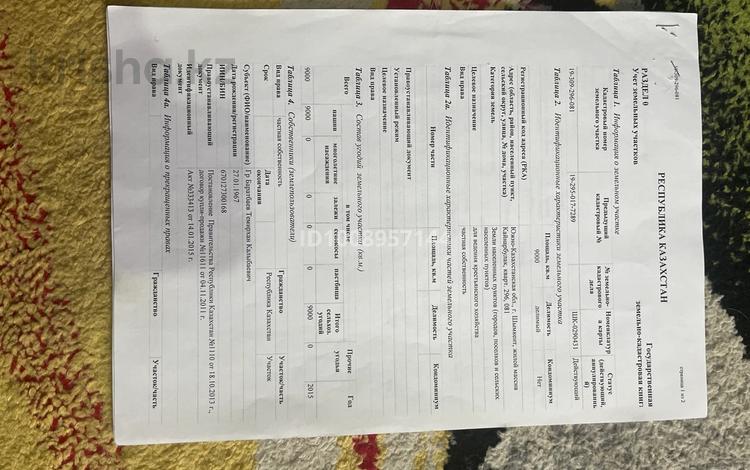 Участок · 90 соток, мкр Ынтымак-2 19:309:296:081 за 15.5 млн ₸ в Шымкенте, Абайский р-н — фото 2