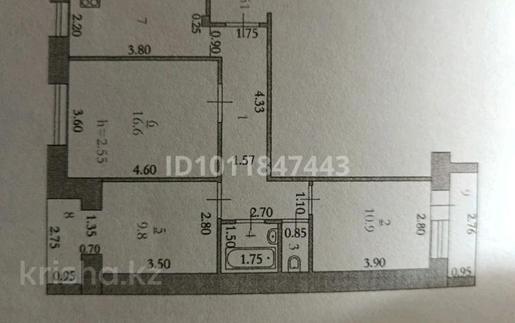 3-бөлмелі пәтер · 63.2 м² · 3/10 қабат, ул. 101-й Стрелковой Бригады, бағасы: 23 млн ₸ в Актобе — фото 2