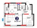 2-комнатная квартира · 54.61 м² · 17/17 этаж, Е 908 23 за ~ 32.1 млн ₸ в Астане, Нура р-н — фото 3