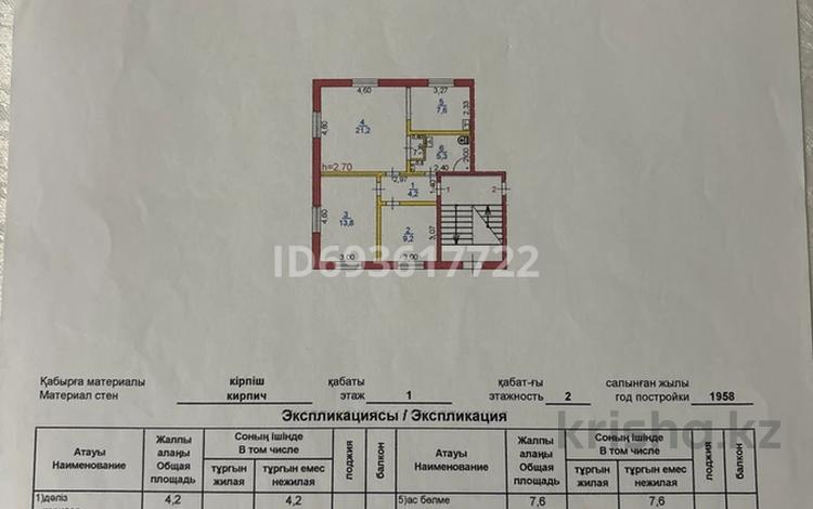 3-комнатная квартира, 62 м², 1/2 этаж, Желтоксан 15