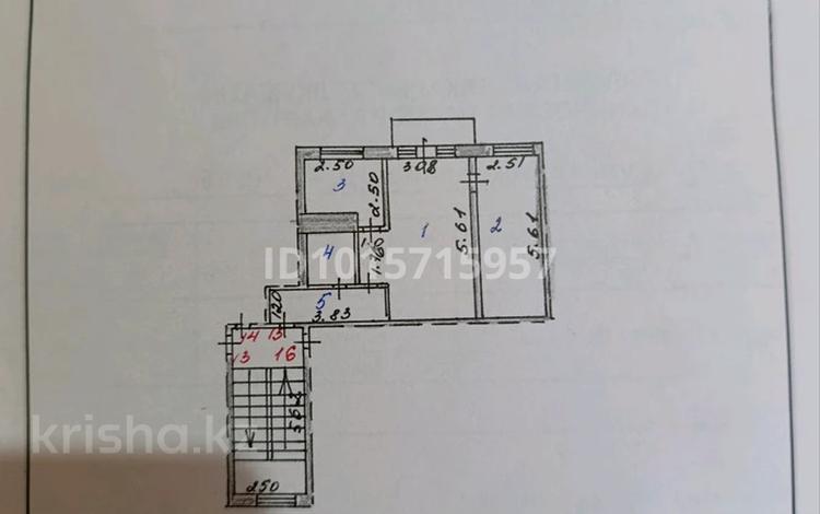 2-комнатная квартира · 46 м² · 4/5 этаж, Майкудук, Майкудук, 12й микрорайон 40 — остановка Кольцевая за 7.5 млн ₸ в Караганде, Алихана Бокейханова р-н — фото 2