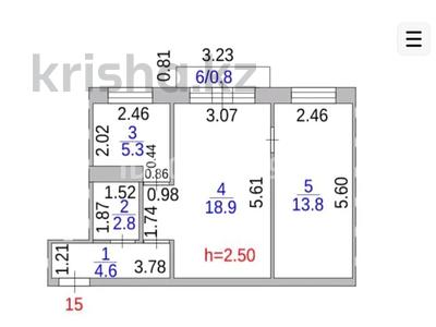 2-комнатная квартира · 46 м² · 4/5 этаж, Майкудук, Майкудук, 12й микрорайон 40 — Остановка Кольцевая за 7.5 млн ₸ в Караганде, Алихана Бокейханова р-н