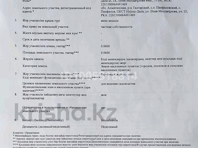 Жер телімі · 6 сотық, Панфилова Алия Молдагулова 15, бағасы: 6.5 млн 〒 в 