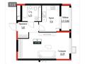1-бөлмелі пәтер · 44.55 м², Е-882 13в, бағасы: ~ 23.9 млн ₸ в Астане, Сарыарка р-н