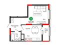 1-комнатная квартира · 42.3 м², Сыганак 26/2 за ~ 41.7 млн 〒 в Астане, Нура р-н — фото 3