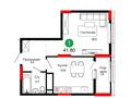 1-комнатная квартира · 41.8 м², Сыганак 26/2 за ~ 32.4 млн 〒 в Астане, Нура р-н — фото 3