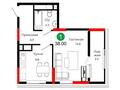1-комнатная квартира · 38 м², Сыганак 26/2 за ~ 24.1 млн ₸ в Астане, Нура р-н — фото 3