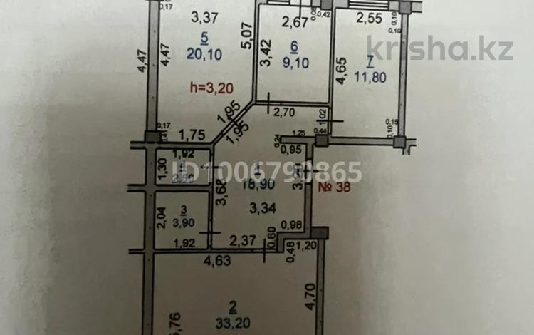 3-комнатная квартира · 101 м² · 1/5 этаж, мкр Улы Дала 146 — за мечетью за 25 млн 〒 в Таразе — фото 2
