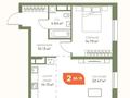 2-бөлмелі пәтер · 67 м² · 8/9 қабат, Шарипа Омарова — Турар Рыскулова, бағасы: 36 млн ₸ в Алматы, Алатауский р-н