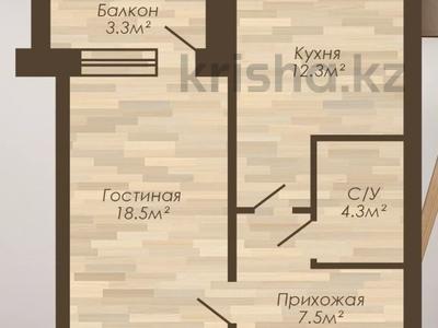 1-комнатная квартира, 44.2 м², 4/5 этаж, мкр. Алтын орда, Мустафы Шокая 2А за 12.5 млн 〒 в Актобе, мкр. Алтын орда