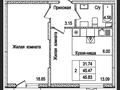 2-комнатная квартира · 46 м² · 2/4 этаж, Рахымбаева за 21 млн ₸ в  — фото 9