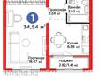 1-комнатная квартира · 35 м² · 11/17 этаж, Улы Дала 12 за 21.9 млн ₸ в Астане, Нура р-н — фото 4