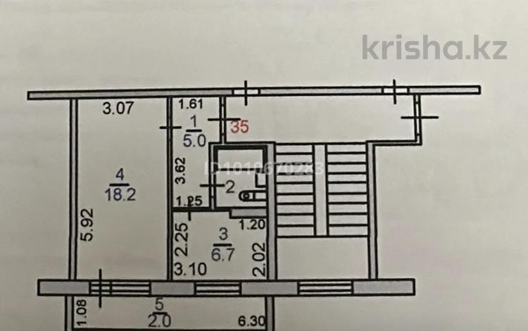 1-комнатная квартира · 36 м² · 2/6 этаж, Арыстанбекова 3 — 5 микрорайон за 16 млн ₸ в Костанае — фото 2