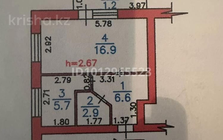 1-комнатная квартира · 33 м² · 3/3 этаж, мкр Акжар — даулеткерей за 23 млн ₸ в Алматы, Наурызбайский р-н — фото 3