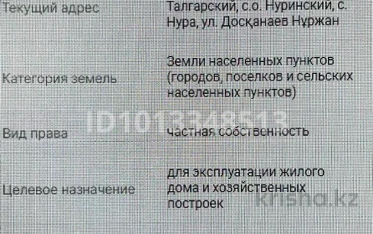 Жер телімі · 10 сотық, Досканаев 1262, бағасы: 5 млн ₸ в Нура — фото 2