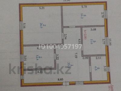 Отдельный дом · 3 комнаты · 105 м² · 8 сот., мкр 12, Ветеран-2 — Не доезжая СТО Аксункар за 35 млн ₸ в Актобе