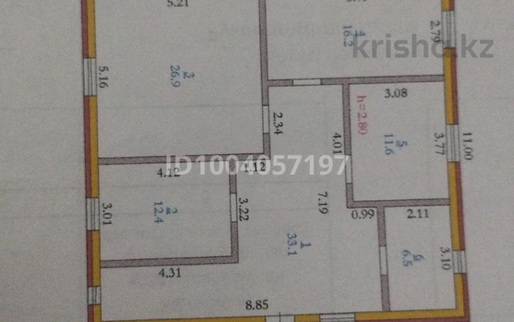 Отдельный дом · 3 комнаты · 105 м² · 8 сот., мкр 12, Ветеран-2 — Не доезжая СТО Аксункар за 35 млн ₸ в Актобе — фото 2