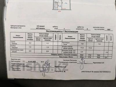 1-комнатная квартира · 35.4 м² · 1/5 этаж, 4 микрорайон 8 за 2.8 млн ₸ в Алге