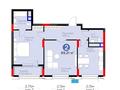 2-бөлмелі пәтер · 69.21 м² · 5/9 қабат, Турар Рыскулов 18, бағасы: 51.9 млн ₸ в Астане, Есильский р-н — фото 3