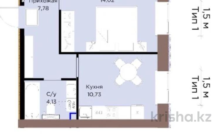2-бөлмелі пәтер · 54.23 м² · 5/9 қабат, Шафика Чокина 4, бағасы: 34 млн ₸ в Астане, Есильский р-н — фото 4
