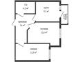 2-бөлмелі пәтер · 45.5 м² · 3/3 қабат, Нур Актобе 55, бағасы: 14 млн ₸ — фото 12