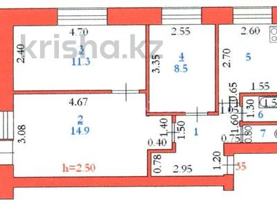 3-комнатная квартира · 52 м² · 4/5 этаж, Старый город, Шокана Уалиханова 29 за 16 млн 〒 в Актобе