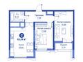 2-комнатная квартира · 63.3 м², Азимова 46А за ~ 35.1 млн ₸ в Ташкенте — фото 3