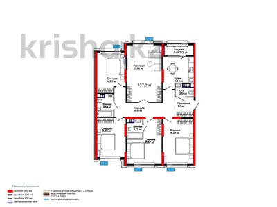 5-комнатная квартира · 138 м² · 3/9 этаж, Толеметова за ~ 82.8 млн 〒 в Шымкенте, Абайский р-н