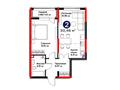 2-бөлмелі пәтер · 50.48 м², Е 908 23, бағасы: ~ 39.1 млн ₸ в Астане, Нура р-н — фото 3