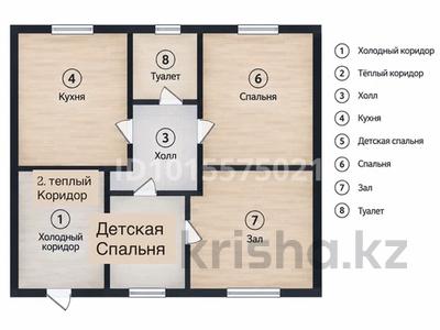 Отдельный дом · 3 комнаты · 79 м² · 2 сот., Кашаганова 11 за 25 млн ₸ в Семее