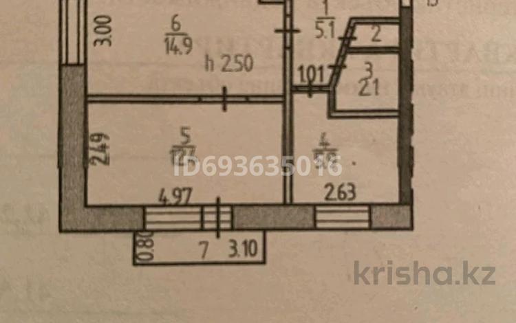 2-комнатная квартира, 42.2 м², 4/5 этаж, 3 микрараен 16 за 8.7 млн 〒 в Лисаковске — фото 2