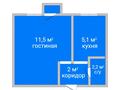 1-бөлмелі пәтер, 21 м², 4/5 қабат, Омара Дощанова 135А, бағасы: 7.6 млн 〒 в Костанае — фото 2