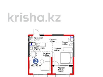 2-комнатная квартира · 42.53 м² · 4/4 этаж, Кульджинский тр-т 80/1 за 49 млн ₸ в Алматы, Медеуский р-н
