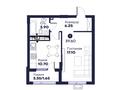 1-бөлмелі пәтер · 39.7 м², вдоль ул.Толеметова, бағасы: ~ 20.3 млн ₸ в Шымкенте, Абайский р-н — фото 3